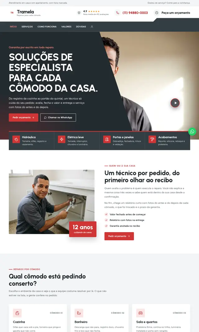 Prévia do modelo Tramela V para Reparos Residenciais