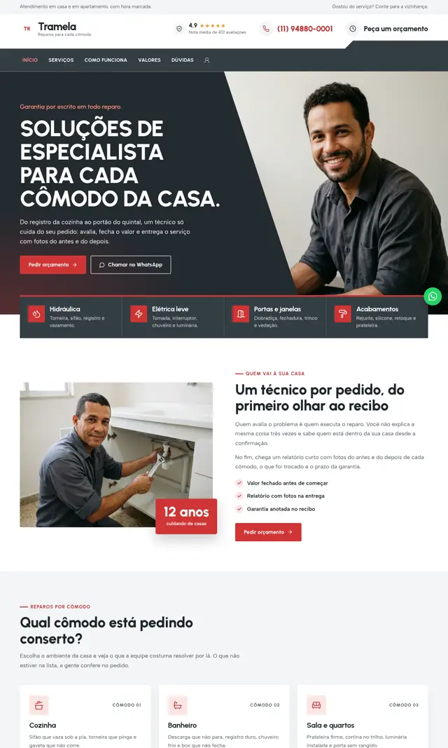 Prévia do modelo Tramela para Reparos Residenciais