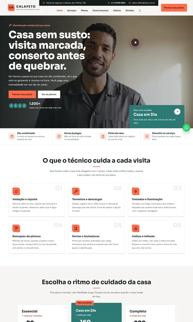 Prévia do modelo Calafeto V para Reparos Residenciais