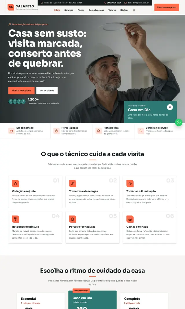 Prévia do modelo Calafeto para Reparos Residenciais