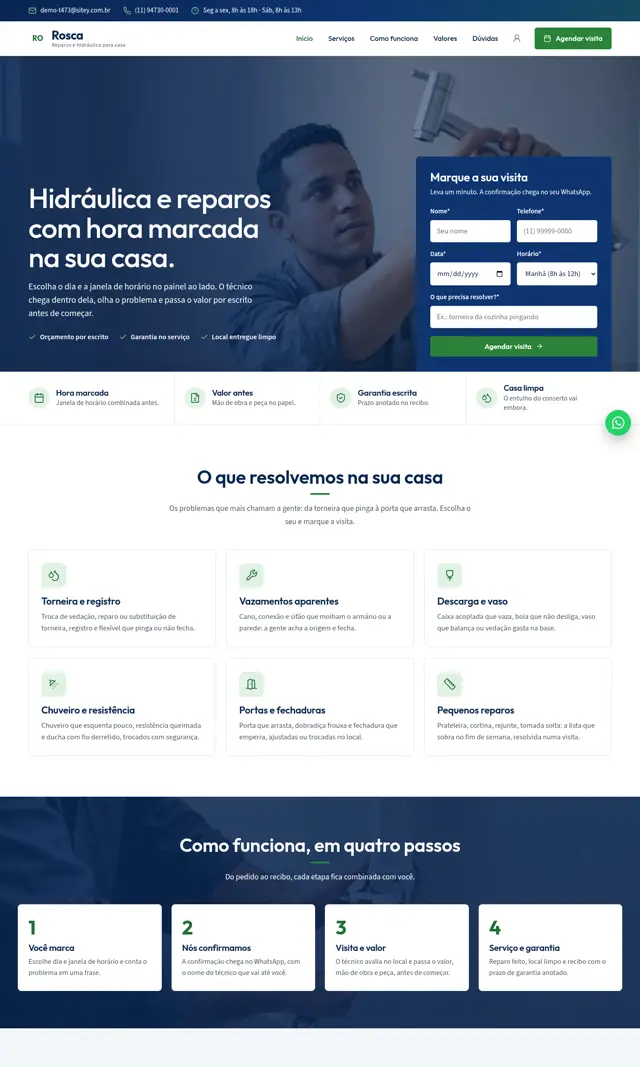 Prévia do modelo Rosca para Reparos Residenciais