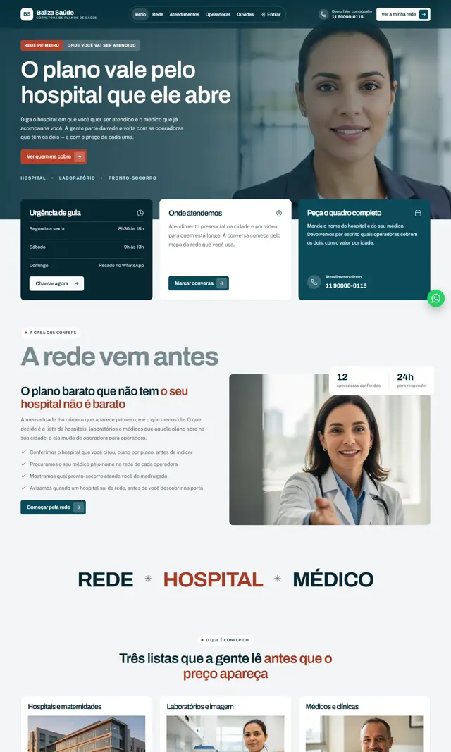 Prévia do modelo Baliza para Corretora Saúde
