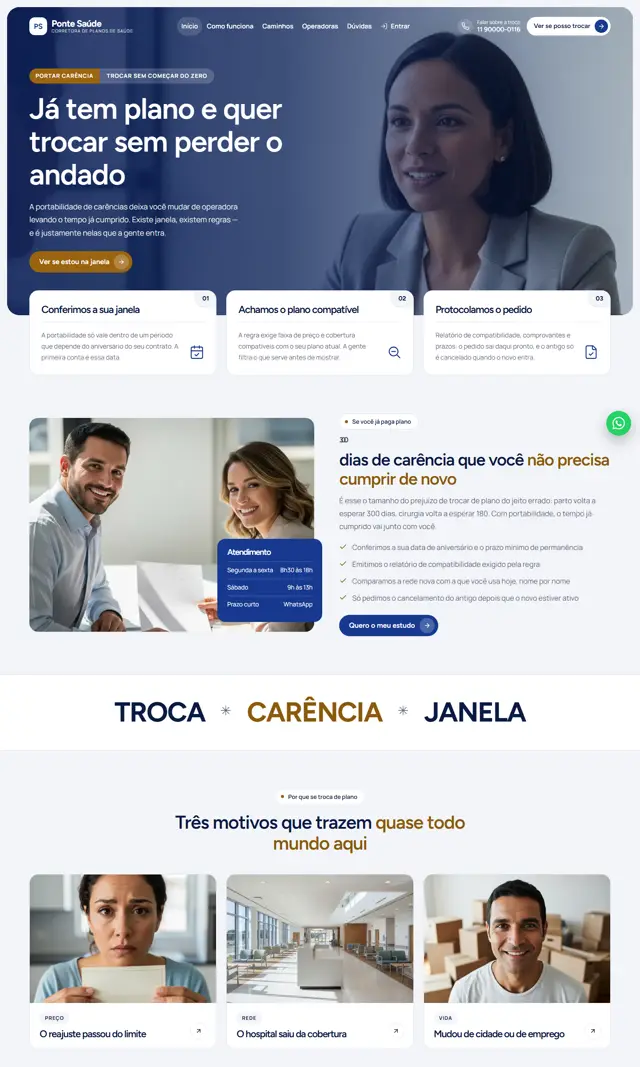 Prévia do modelo Ponte para Corretora Saúde