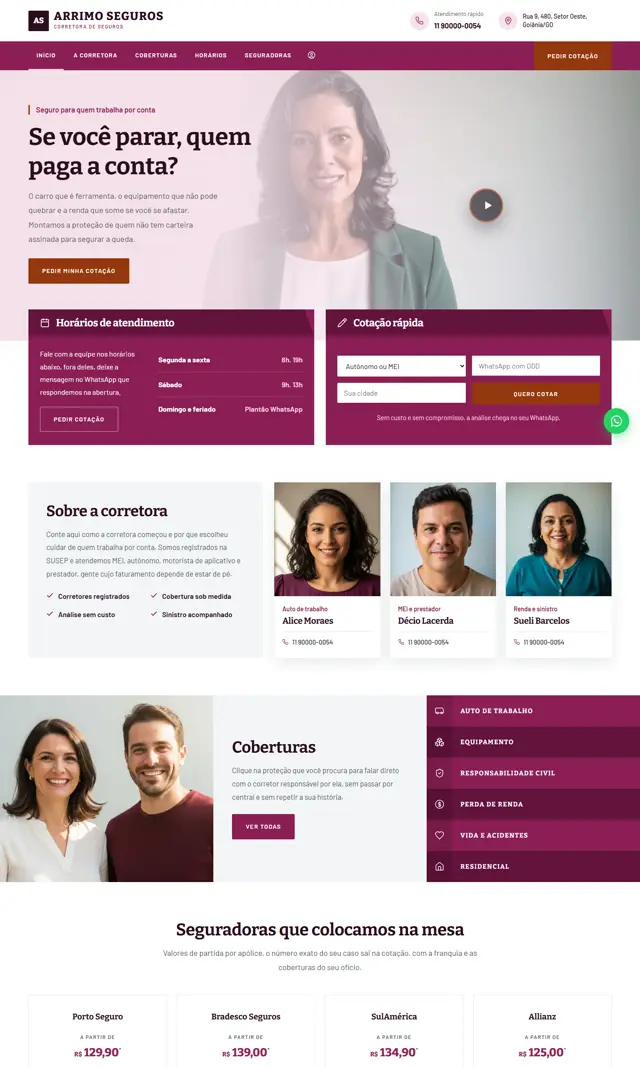 Prévia do modelo Arrimo V para Seguros