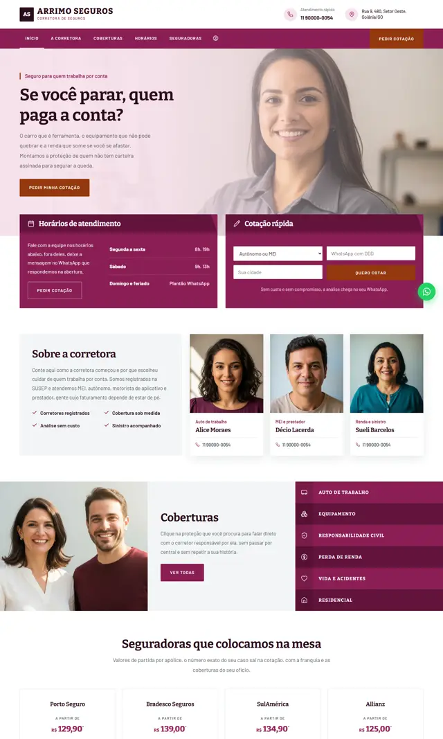 Prévia do modelo Arrimo para Seguros