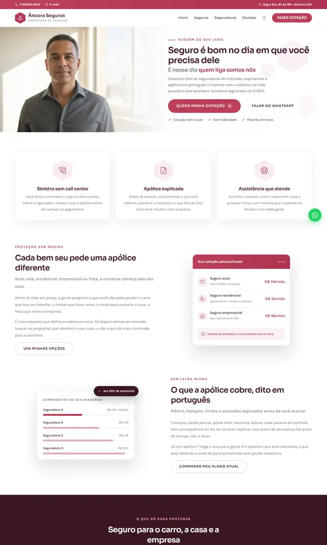 Prévia do modelo Âncora para Seguros