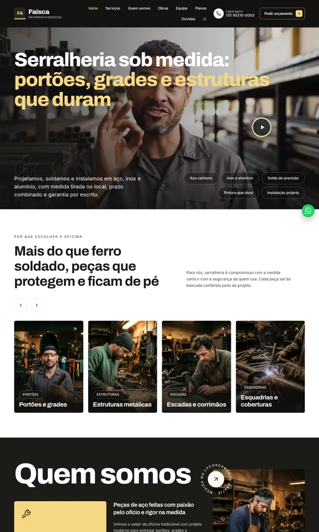 Prévia do modelo Faísca V para Serralheria