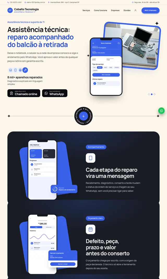 Prévia do modelo Cobalto para Tecnologia e Assistência Técnica