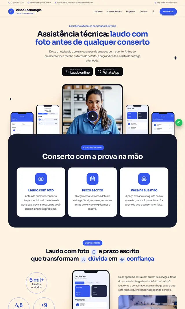 Prévia do modelo Vinco V para Tecnologia e Assistência Técnica