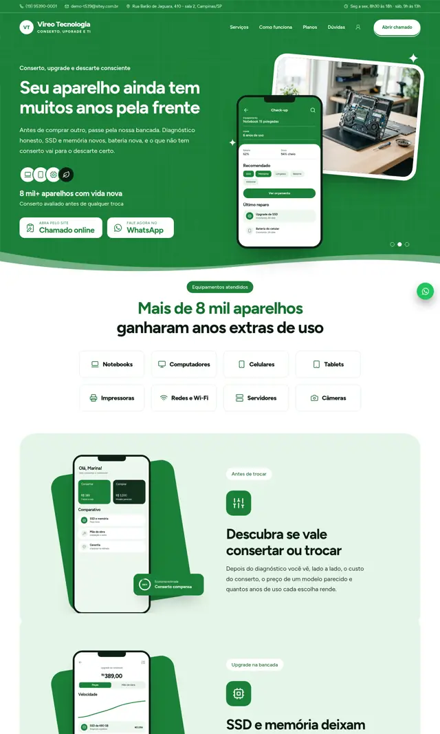 Prévia do modelo Vireo para Tecnologia e Assistência Técnica