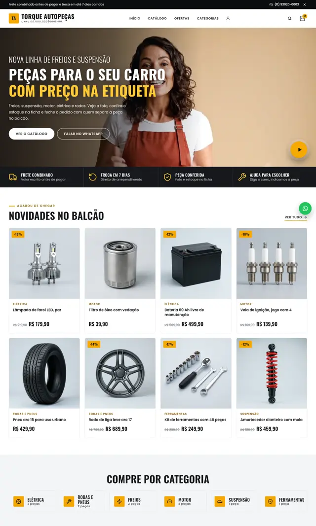 Prévia do modelo Torque V para Loja Virtual