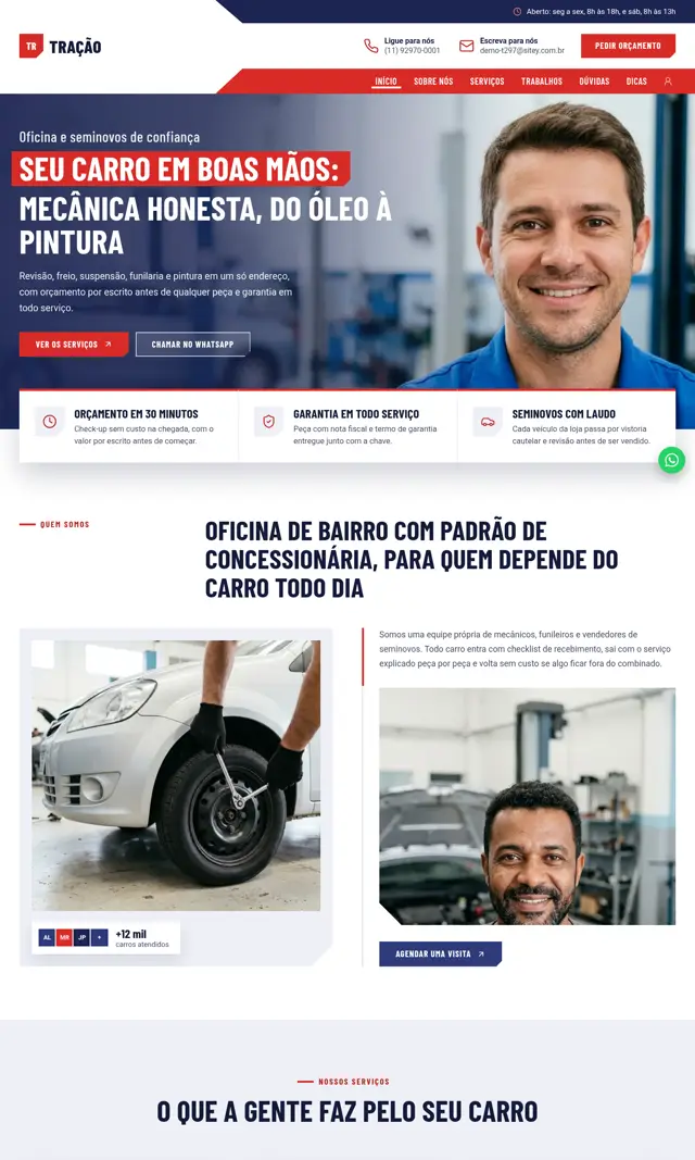 Prévia do modelo Tração para Automóveis e Concessionárias