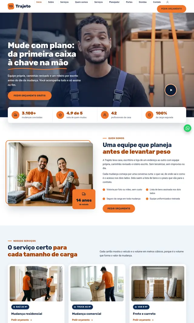 Prévia do modelo Trajeto V para Mudanças