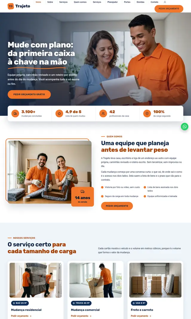 Prévia do modelo Trajeto para Mudanças