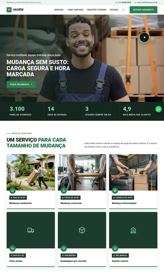 Prévia do modelo Vaivém V para Mudanças