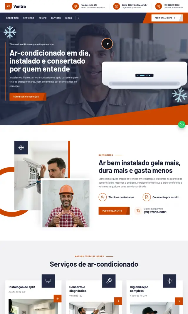 Prévia do modelo Ventra V para Ar-Condicionado