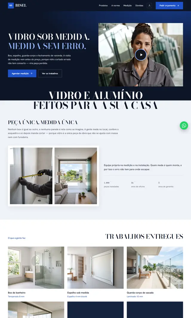 Prévia do modelo Bisel V para Vidraçaria