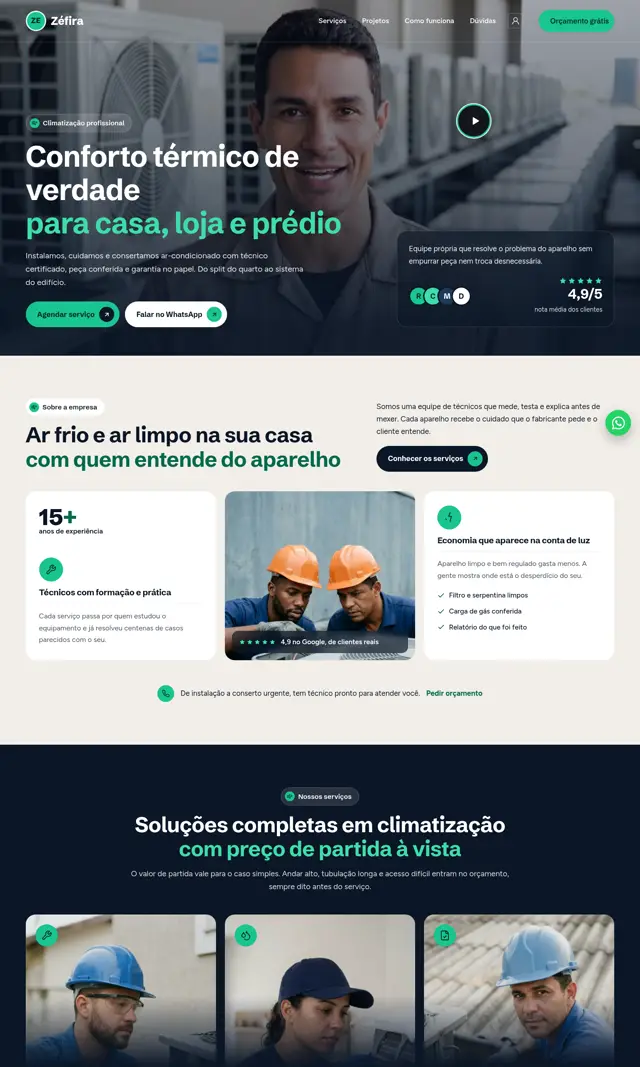 Prévia do modelo Zéfira V para Ar-Condicionado