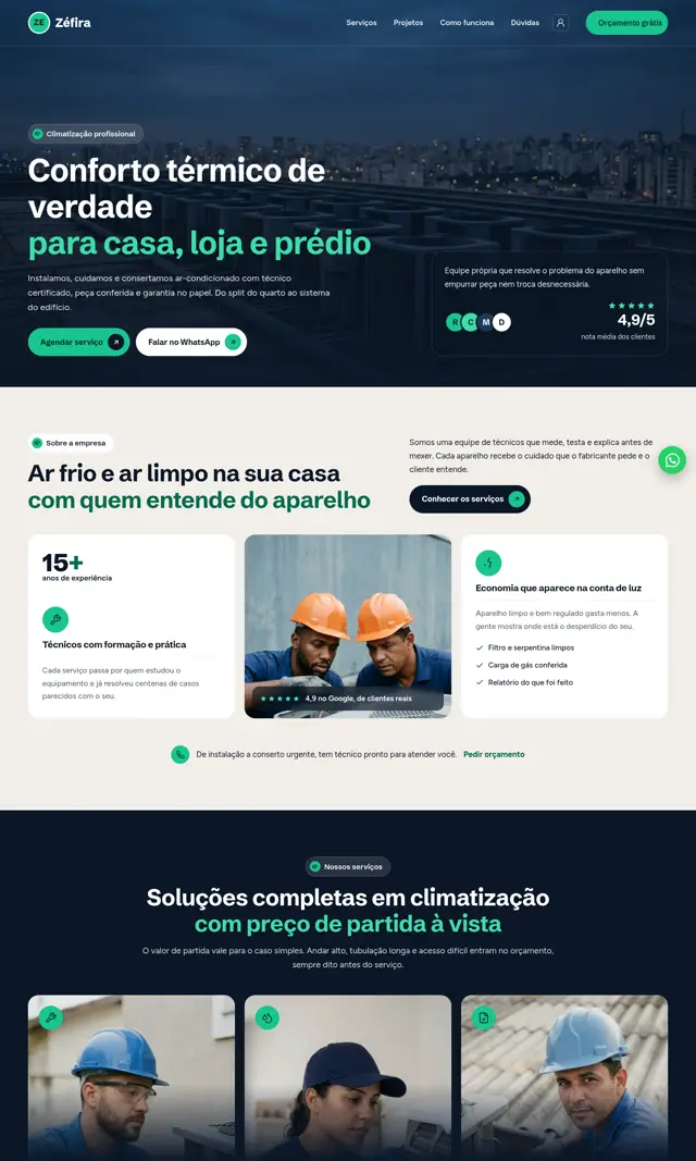 Prévia do modelo Zéfira para Ar-Condicionado